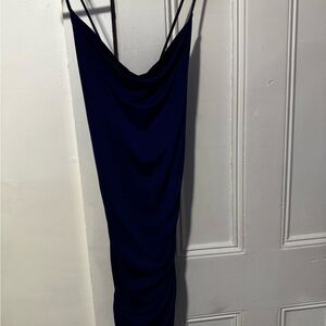 Olivia Rae Midnight Blue Backless Dress
